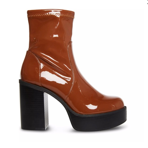 Madden Girl Shoes Madden Girl Cognac Brown Patten Leather